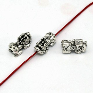 ขายส่ง ตัวคั่น ปี่เซียะ Pixiu สีเงินโบราณ (1คู่/2ชิ้น)