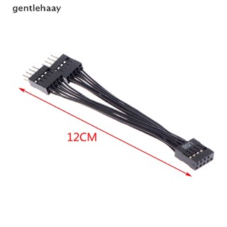 Gent เมนบอร์ดคอมพิวเตอร์ USB 9 Pin 1 Female to 2 Male Y Splitter EN 1 ชิ้น