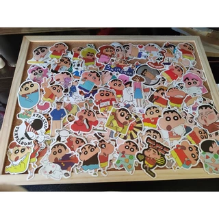 สติกเกอร์กระดาษ ลายการ์ตูนชินจัง สําหรับตกแต่ง DIY จํานวน 50 ชิ้น 100 ชิ้น