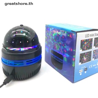 Greatshore ไฟดิสโก้บอล Led Usb RGB โปรเจคเตอร์ DJ สําหรับรถยนต์