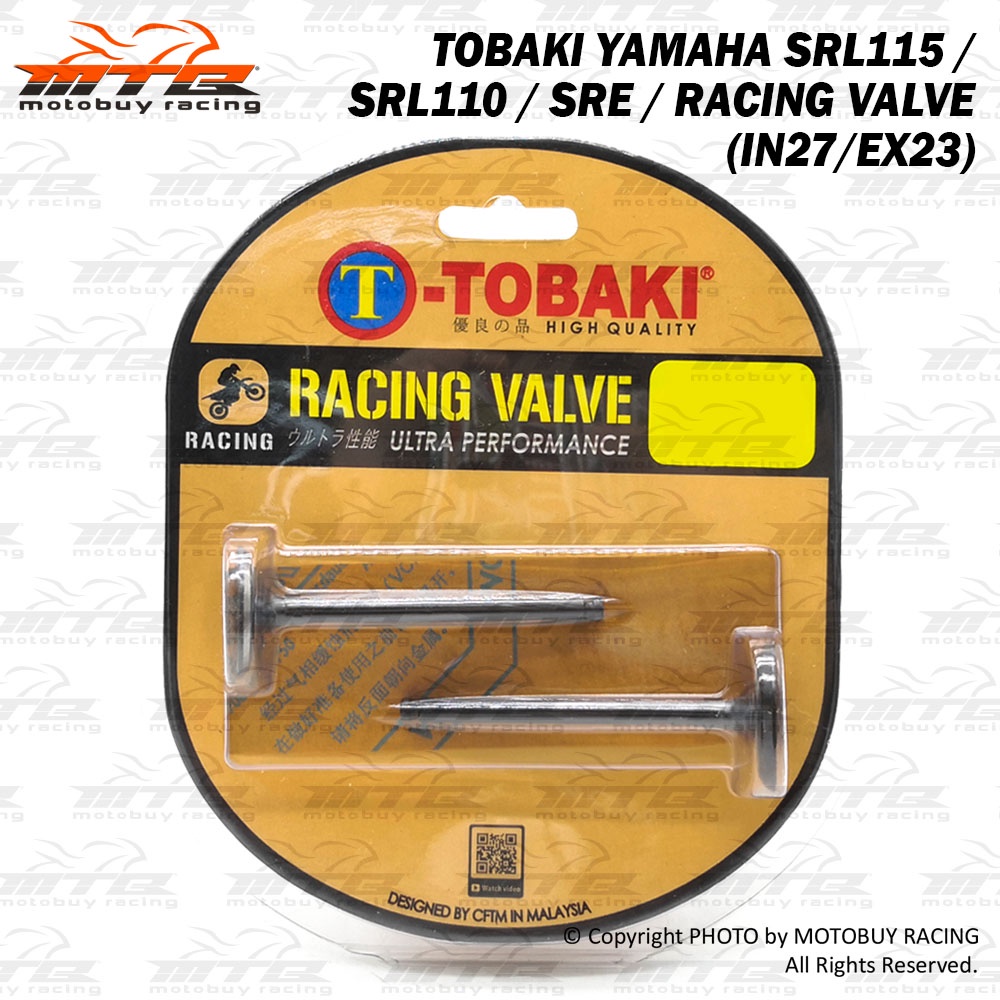 วาล์ว TOBAKI RACING สําหรับ YAMAHA SRL115 / SRL110 / SRE
