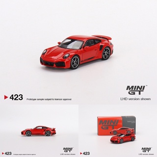 โมเดลรถยนต์ อัลลอย ขนาดเล็ก สีแดง GT 1:64 911 Turbo S Guards 423