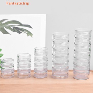 Fantastictrip กล่องพลาสติกใส ขนาดเล็ก หลายชั้น สําหรับใส่เครื่องประดับ