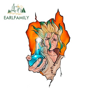 Earlfamily สติกเกอร์ กันน้ํา กันรอยขีดข่วน ลาย Dr.STONE 13 ซม. x 7.4 ซม. สําหรับติดตกแต่งรถยนต์ รถเข็น