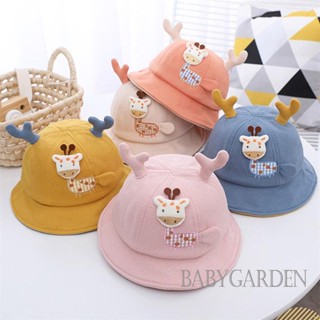 Babygarden-3-12 เดือน หมวกบักเก็ตเด็ก ลายการ์ตูนยีราฟน่ารัก หมวกปีกกว้าง กันแดด สําหรับลําลอง ทุกวัน