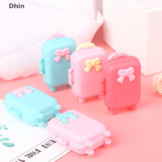 [Dhin] โมเดลกระเป๋าเดินทางจิ๋ว สําหรับตกแต่งบ้านตุ๊กตา 5 ชิ้น