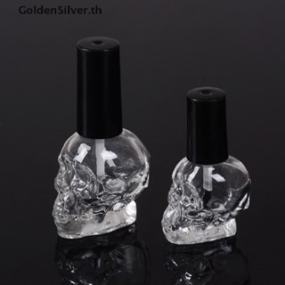 Goldensilver ขวดแก้วเปล่า สําหรับใส่ยาทาเล็บ 10 15 มล. พร้อมแปรงหัวนึ่ง รีฟิล TH