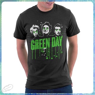 QZสินค้าขายดี ผ้าฝ้ายแฟชั่น เสื้อยืด พิมพ์ลายวง Green Day Greenday band แฟชั่นสําหรับผู้ชาย