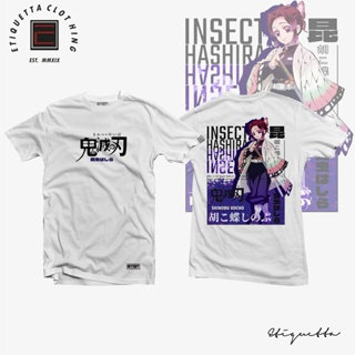 พร้อมส่ง Anime Shirt - ETQTCo. - Demon Slayer - Shinobu Kocho การเปิดตัวผลิตภัณฑ์ใหม่ T-shirt