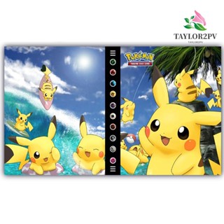 TAYLOR2PV Pokemon Cards Album Cool 240pcs Models Pokemon Map Binder Kids Toy Folder List Pocket Album Game Card Holder Binder