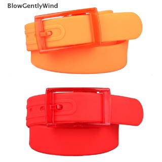 Blowgentlywind เข็มขัดซิลิกาเจล พลาสติก สีแคนดี้ แฟชั่นสําหรับผู้ชาย และผู้หญิง