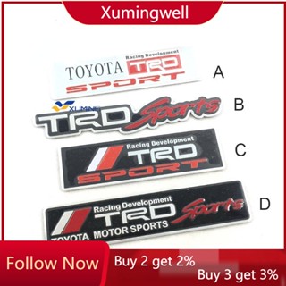 สติกเกอร์อลูมิเนียม ลายโลโก้ TRD SPORT TOYOTA สําหรับตกแต่งรถยนต์ TOYOTA จํานวน 1 ชิ้น