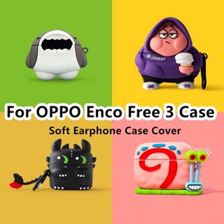 【Ĕĕ】เคสหูฟัง แบบนิ่ม ลายการ์ตูน สําหรับ OPPO Enco Free 3 OPPO Enco Free 3