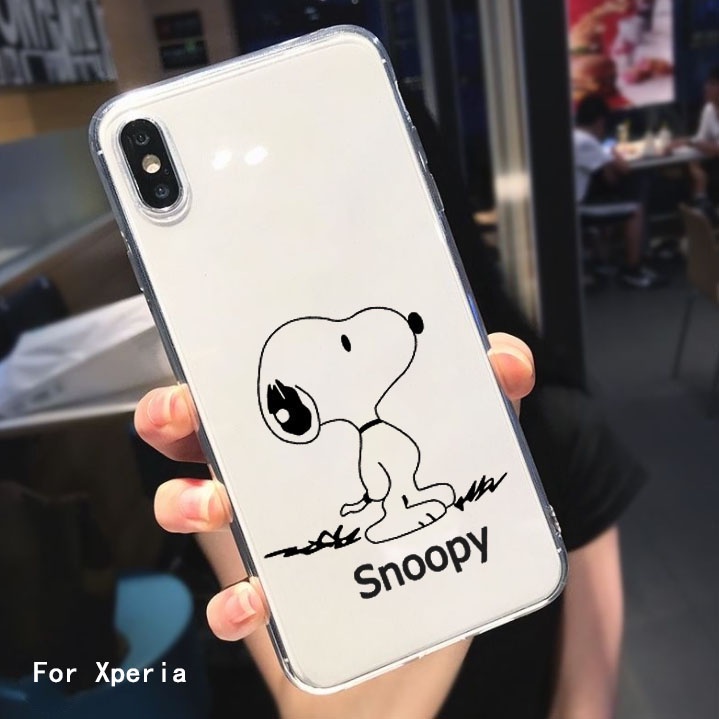 เคสโทรศัพท์มือถือ แบบใส ลายการ์ตูน Snoopy น่ารัก สําหรับ Sony Xperia 1 5 10 Ii Iii Iv XZ5 case