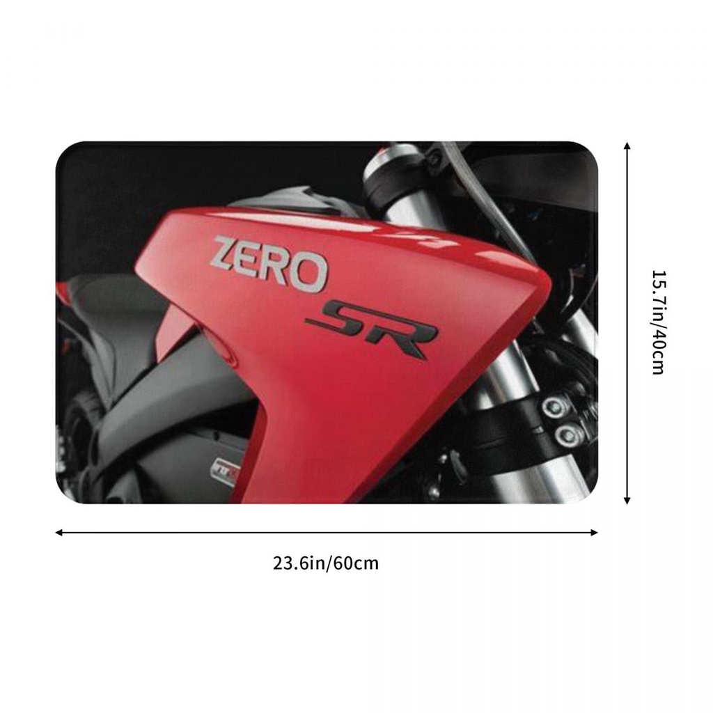 โลโก้รถจักรยานยนต์ ZERO (7) ห้องน้ํา Flannel พรมปูพื้นห้องน้ําห้องส้วมแผ่นกันลื่นโต๊ะกาแฟประตูแผ่นพื