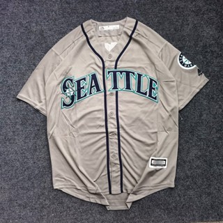 เสื้อกีฬาเบสบอลแขนสั้น ปักลาย Mlb Jersey ขนาดใหญ่ สไตล์ฮิปฮอป แฟชั่นยุโรป และอเมริกา