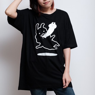 #ถูกสุด เสื้อยืด Usagyuuun T-shirt  black (สีดำ)