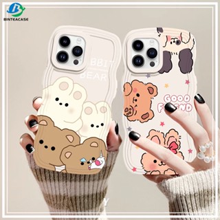 เคสโทรศัพท์มือถือ TPU ขอบโค้ง ลายการ์ตูนหมี และกระต่าย สําหรับ Redmi Note 11S 11 Pro Redmi 10C 10A 9A Note 10 5G Note 10S 9C 9T Note 9 Pro 9S Note8 Poco X3 Pro NFC M3 Pro