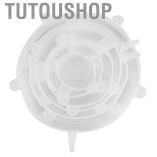 Tutoushop Pot Lid 6PCS Cover Transparent Silicone Bowl Covers  Lid For Kitchen Home