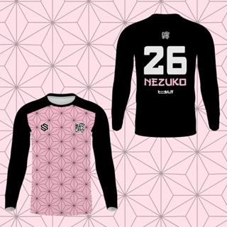 เสื้อกีฬาแขนยาว ลาย Demon Slayer Jersey Nezuko Kamado 3D ไซซ์ S-5XL