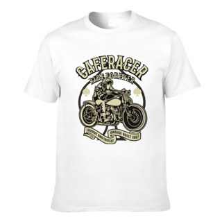 เสื้อยืด พิมพ์ลาย Cafe Racer Loud And Fast Ride สไตล์วินเทจ คุณภาพสูง