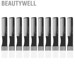 Beautywell Carbon Lift Teasing Combs  5 Pins Reliable Salon Teasing Combs 10pcs  for Home