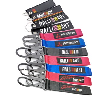 ของที่ระลึก RALLIART พวงกุญแจรถยนต์ รถจักรยานยนต์ อุปกรณ์เสริมพวงกุญแจ สําหรับ Mitsubishi 1 ชิ้น