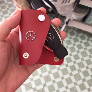 พวงกุญแจรถยนต์ ซองหนังแท้ ใส่รีโมทรถยนต์ Mercedes BENZ Smart Key