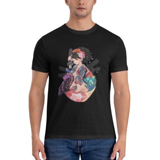 เสื้อยืด พิมพ์ลาย Yakuza Tatoo Ukiyoe แฟชั่นสําหรับผู้ชาย