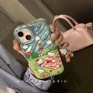 เคสโทรศัพท์มือถือ กันกระแทก ลายแมวปิกนิก สไตล์เกาหลี ญี่ปุ่น สําหรับ Apple Iphone 14promax 13 12 11 14pro 13pro 14