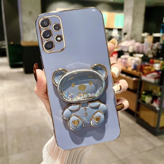 เคสโทรศัพท์ซิลิโคน TPU แบบนิ่ม ลายการ์ตูนหมี ป้องกันกล้อง สําหรับ Samsung Galaxy A73 A53 A33 A23 A13 4G 5G