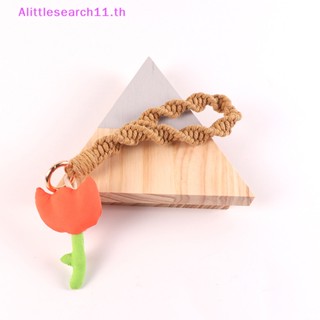 Alittlesearch11 พวงกุญแจผ้า จี้รูปดอกทิวลิป สไตล์เกาหลี สําหรับผู้หญิง