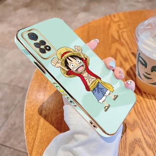 เคสโทรศัพท์มือถือ แบบนิ่ม ลายการ์ตูนลูฟี่ ขอบสี่เหลี่ยม สําหรับ Redmi Note 12 Pro 4G 5G Note 12 Pro Plus Note 12 Pro