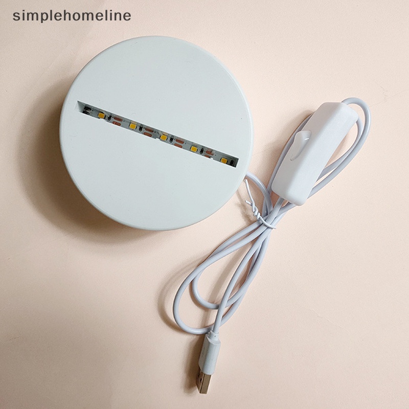 [simplehomeline] ฐานโคมไฟ LED 3D อะคริลิค ABS USB อุปกรณ์เสริม