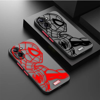 เคสโทรศัพท์มือถือ เนื้อแมตต์ ลายสไปเดอร์แมน มาร์เวล อเวนเจอร์ส สําหรับ OPPO Realme 3 5 6 7 7I 8 8I 9 10 GT MASTER NEO2 X7 XT PRO 5G PLUS C33 C31 C30S C30