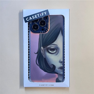 Casetify X ASTRID เคสโทรศัพท์มือถือ PC TPU แข็ง ขอบลายเลเซอร์ สําหรับ IPhone 14 Pro MAX 14 Plus 13 Pro MAX 12 Pro MAX 11 Pro MAX XS MAX XR X