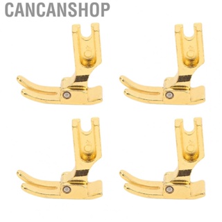 Cancanshop 4Pcs Industrial Sewing Machine Presser Foot Stainless Steel  Rust Gold Flat Sewing Machine Presser Foot for Household