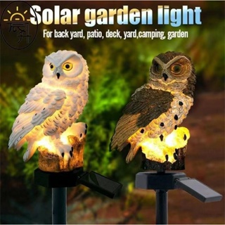 โคมไฟ LED รูปนกฮูก พลังงานแสงอาทิตย์ กันน้ํา สําหรับตกแต่งสวน สนามหญ้า