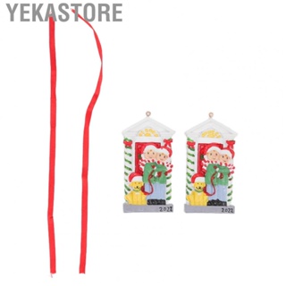Yekastore Christmas Tree Ornament Weather Resistant Hand Painted Resin Pendant Decoratio U