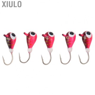 Xiulo Ice Fishing Jigs  Ice Fishing Lures Vivid Color 5 Pcs  for Freshwater