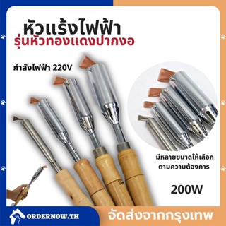 หัวแร้งบัดกรี 200 W 220V หัวแร้งไฟฟ้า Heavy Duty เครื่องเชื่อมเหล็กด้วยปลายทองเหลืองหัวแร้ง หัวแร้งไฟฟ้ารุ่นหัวทองแดง ปา