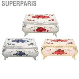 Superparis Trinket Box Rectangular Vintage Jewelry Box for Ladies Girls