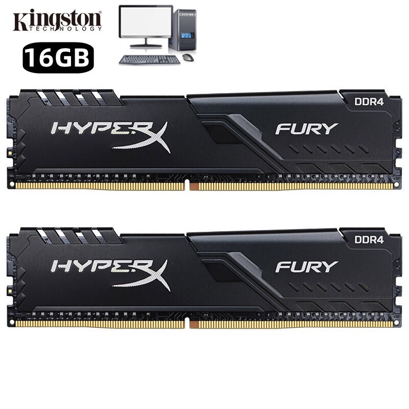 Kingston HyperX แรมหน่วยความจําภายใน DDR4 RAM 16G 2666Mhz 3200MHz DIMM สําหรับ PC