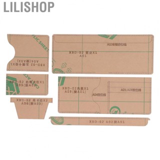 Lilishop DIY Acrylic Template  6PCS Precise Cutting Wallet Template Handmade Compact Transparent  for Card Bag