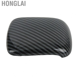 Honglai Shifter Head Frame  Gear Shift Knob Cover ABS Smooth Texture Carbon Fiber Style  for Car