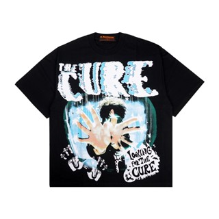 เสื้อยืด ลาย The CURE OVERSIZE สีดํา