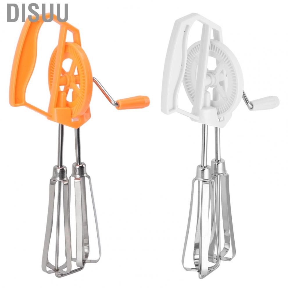 Disuu Egg Beater Manual Hand Mixer Hand Crank Widely Used High Efficiency for Cooking