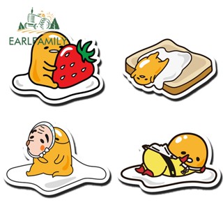 Earlfamily สติกเกอร์ ลายการ์ตูน Gudetama Aquaflask 13 ซม. สําหรับติดตกแต่งกระจกหน้ารถยนต์ แล็ปท็อป รถจักรยานยนต์