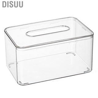 Disuu Napkin Box  Opening Enlarged PET Material Durable Tissue Box Cover Transparent  for Office