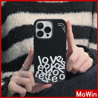 Mowin - เข้ากันได้สำหรับ เคสไอโฟน เคสไอโฟน11 เคส iphone 11 ซอฟท์ TPU มันวาว กล่องลูกอมสีดำ ภาษาอังกฤษง่ายๆ การป้องกันกล้องตัวอักษร กันกระแทกได้กับไอโฟน 14 13 12 โปรแม็กซ์ 11 XR XS 7Plus 8 Plus